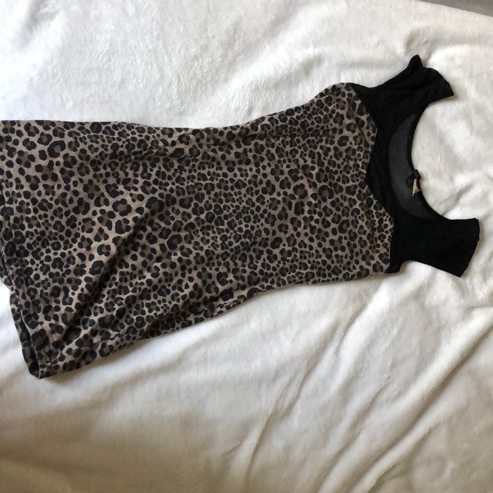 Cheetah print body con dress